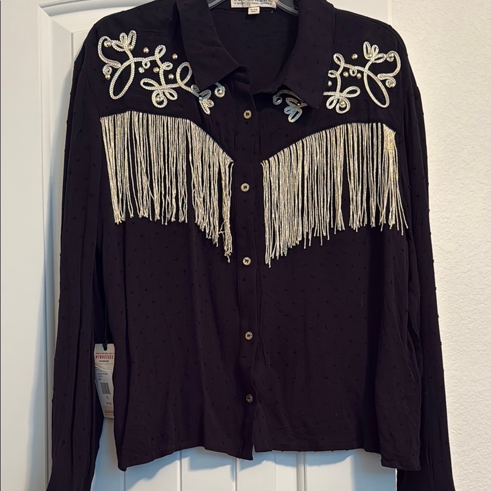 Idyllwind Black Western Fringe Shirt